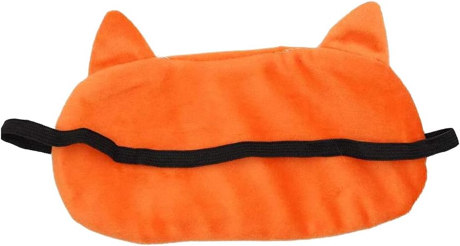 Cute Rabbit Sleeping Eye Mask - Plush Blindfold, Orange Fox, for Kids & Adults - Image 2