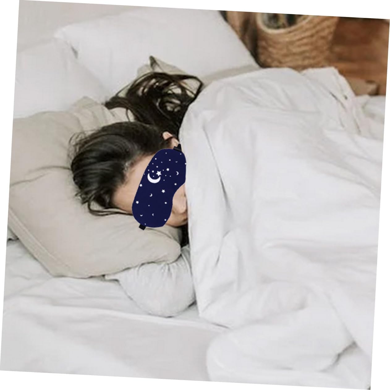 2 Pack Cooling Sleep Mask for Teens - Lightproof Portable Eye Cover, Cotton Linen, Adorable - Image 2