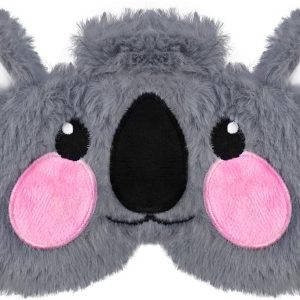 Cute Koala Sleep Mask - Soft Plush Blindfold Funny Animal Eye Cover for Girls, Teens, Women, Grey