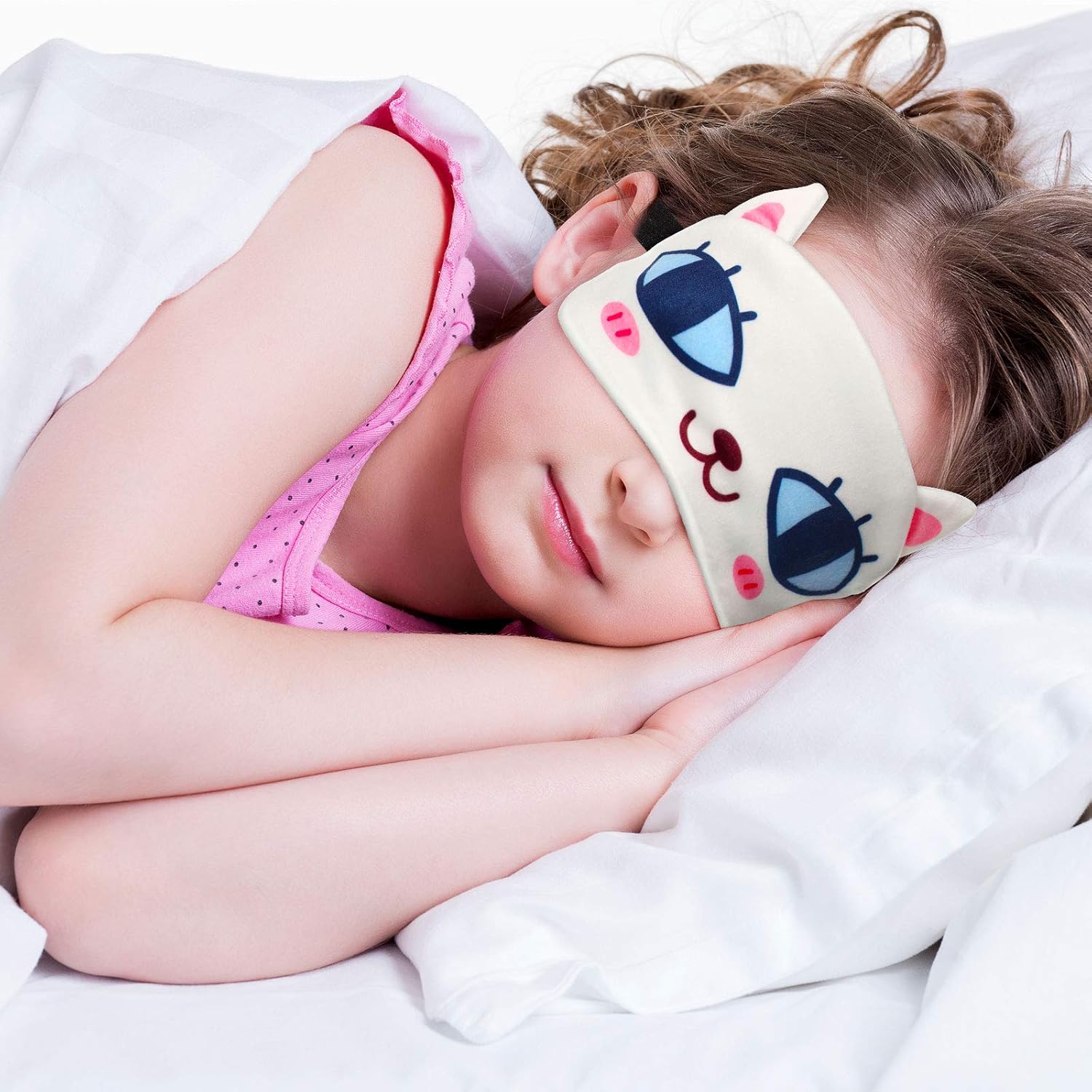 4 Pack Kids Sleeping Mask - Cat & Dog Funny Animal Eye Mask with Adjustable Strap, Soft Eyeshade - Image 2