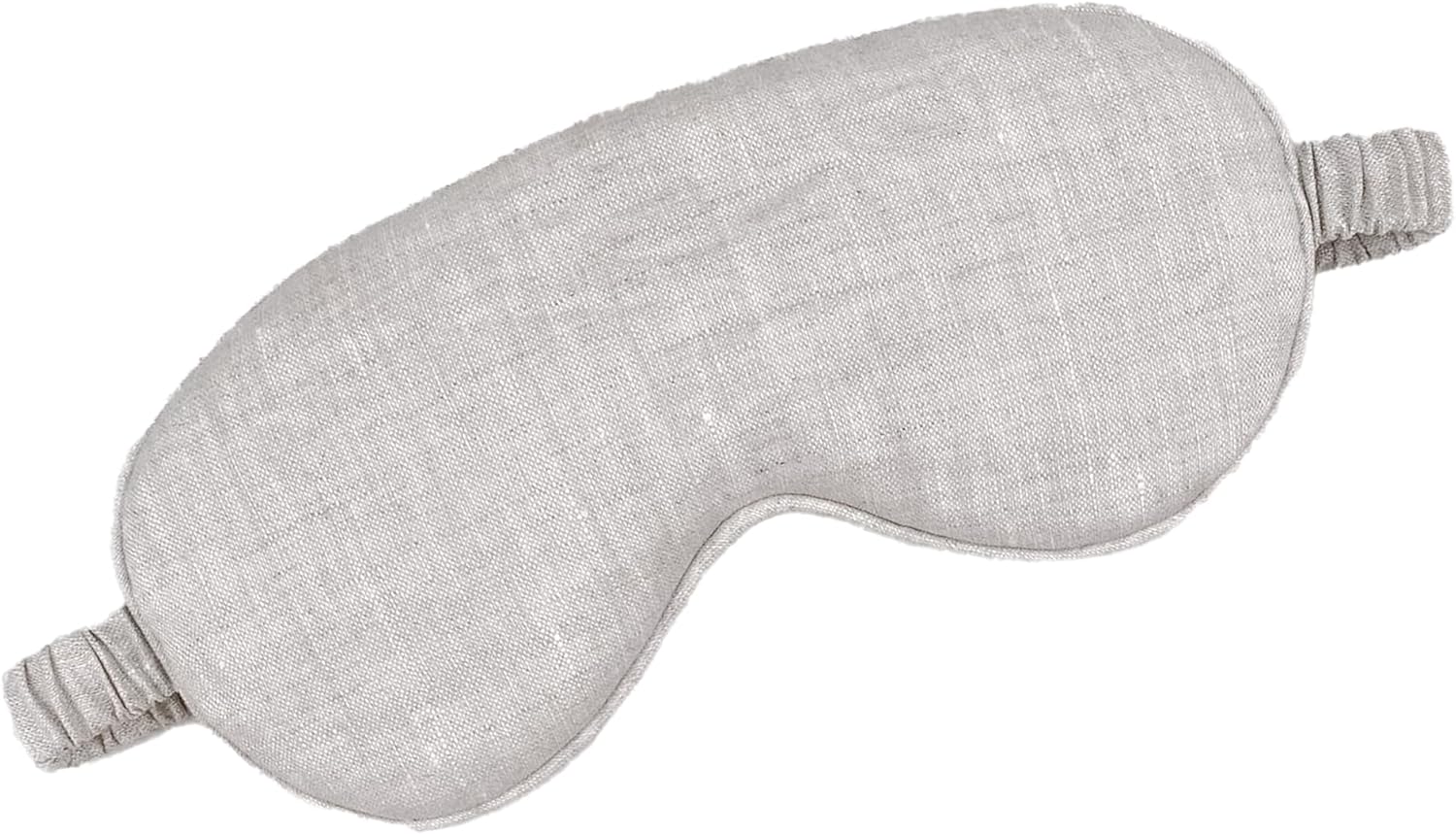 Pure Linen Sleep Mask with Elastic Band - No Pressure on Eyes, Side Sleeper, Natural