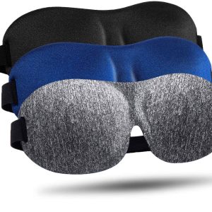 3 Pack Blackout 3D Eye Mask for Side Sleeper - Night Blindfold for Men & Women