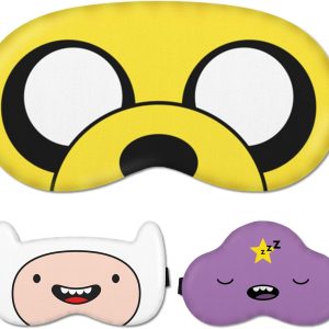 Kids Sleep Mask - Yellow Adventure Time, Soft Cotton, Night Cover for Travel